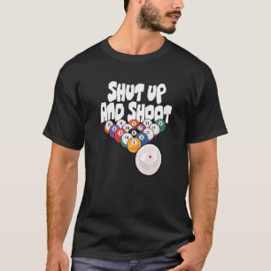 Kop dicht en spuit Billards poel Player Snooker Cu T-shirt