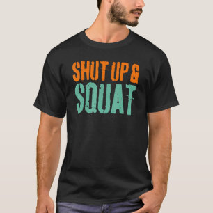 Kop dicht en spuit de gym-werkout t-shirt