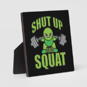 Kop dicht en squat Kawaii Anime Powerlifter Cartoo Fotoplaat (Voorkant)