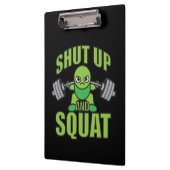 Kop dicht en squat Kawaii Anime Powerlifter Cartoo Klembord (Links)