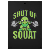 Kop dicht en squat Kawaii Anime Powerlifter Cartoo Klembord (Achterkant)