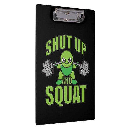 Kop dicht en squat Kawaii Anime Powerlifter Cartoo Klembord (Rechts)