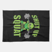 Kop dicht en squat Kawaii Anime Powerlifter Cartoo Theedoek (Horizontaal)