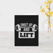 Kop dicht en til gewichtheffen bodybuilding kaart (Gele Bloem)