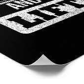 Kop dicht en til gewichtheffen bodybuilding poster (Hoek)