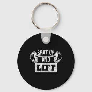 Kop dicht en til gewichtheffen bodybuilding sleutelhanger