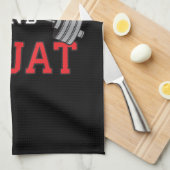 Kop dicht en vierkant - Beendedag Motivatie Theedoek (Quarter Fold)