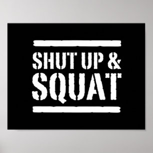 Kop dicht en vierkant poster