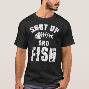 Kop dicht en vis (op de rug) t-shirt
