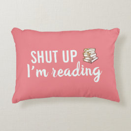 Kop dicht Ik lees Coral accentkussen Accent Kussen