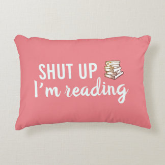 Kop dicht Ik lees Coral accentkussen Accent Kussen