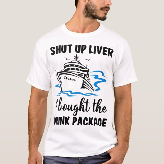 Kop dicht lever ik Drink pakketreis V T-shirt (Voorkant)