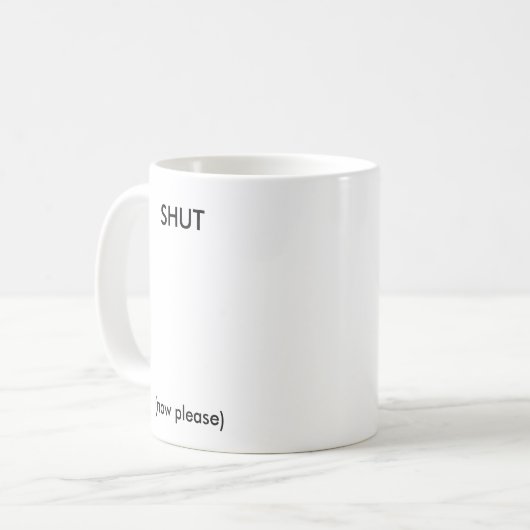 Kop dicht - Mok (Voorkant links)