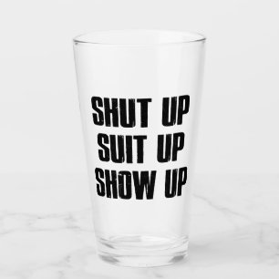 Kop dicht pak omhoog Show Glas