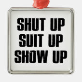 Kop dicht pak omhoog Show Metalen Ornament (Voorkant)