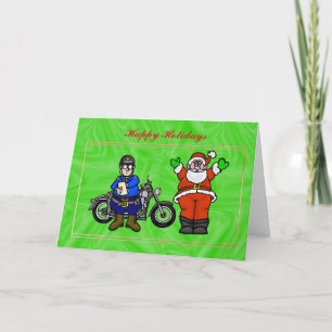Kop- en kerstkaart voor motorfietsen kaart