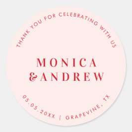 Kop- en lettertype in retro-stijl Minimalistische  Ronde Sticker