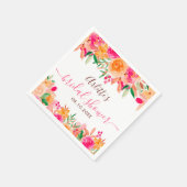 Kop fall bloemrijke waterverf bruiloftsdouche welk servet (Hoek)