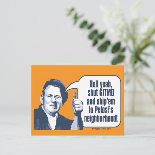 Kop Gitmo - Sarcastisch Workman Briefkaart (Staand voorkant)