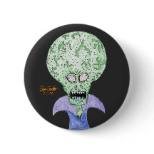 Kop grote alien sciencefiction cartoon
