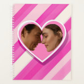 Kop Hart op Blush Strepen Planner (Voorkant)