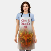 Kop het alsof het heet is schort (Gedragen)