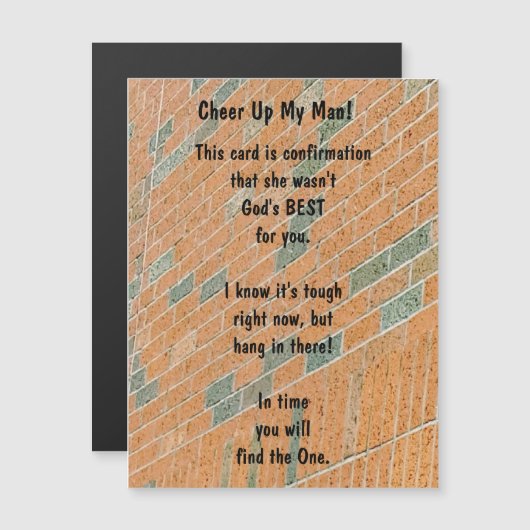 Kop het Man op! Magnetisch Wenskaart (Voorkant / Achterkant)