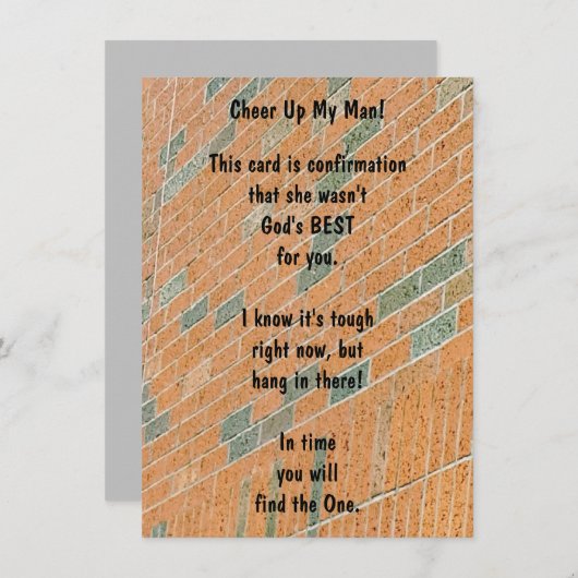 Kop het Man op! Vat Wenskaart (Voorkant / Achterkant)