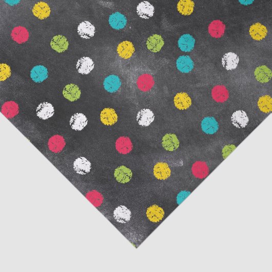Kop het omhoog! Rainboogpooldots - Chalkboardafdru Tissuepapier (Detail)