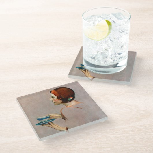 Kop Java Glazen Onderzetter (Schuin)