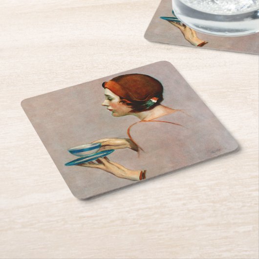 Kop Java Kartonnen Onderzetters (Schuin)