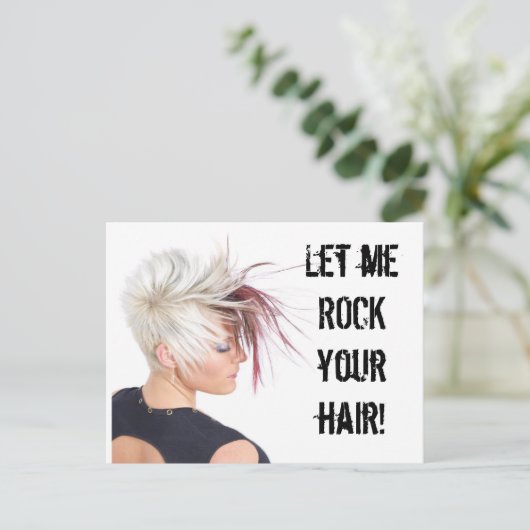 KOP je haar!! Briefkaart (Staand voorkant)