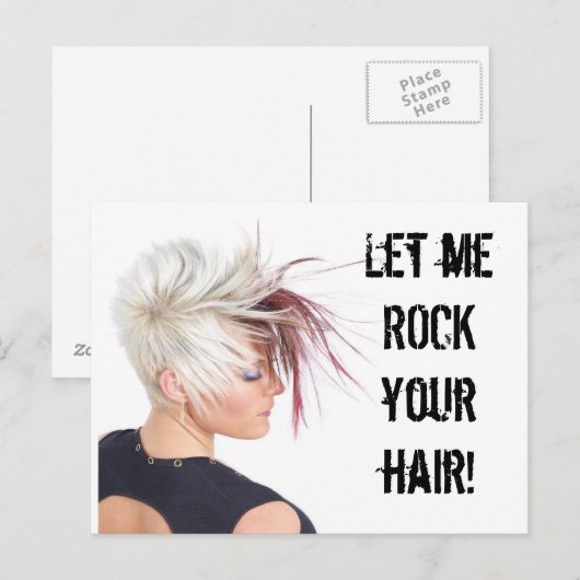 KOP je haar!! Briefkaart (Voorkant / Achterkant)