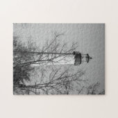 Kop kan licht b/w licht legpuzzel (Horizontaal)