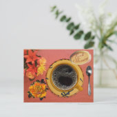 Kop koffielepel Rozen Briefkaart (Staand voorkant)