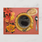 Kop koffielepel Rozen Briefkaart (Voorkant)