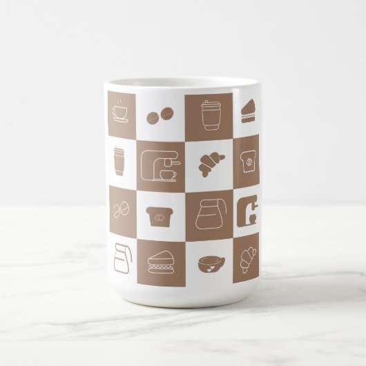 kop met koffiepatroon (Midden)