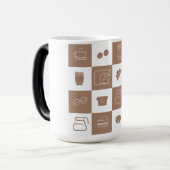 kop met koffiepatroon (Voorkant links)