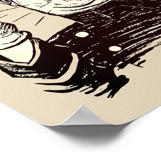 Kop met middelvinger poster (Hoek)