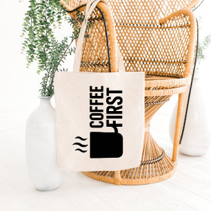 Kop met Stoom Tote Bag Design Vetgedrukt
