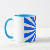 Kop met vette blauwe zonnestraal (Links)