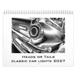 Kop of Munt 2027 Klassieke Auto Lichten Kalender