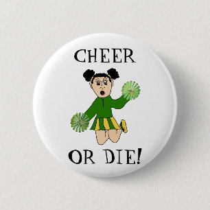 Kop of sterf! Knoop Ronde Button 5,7 Cm