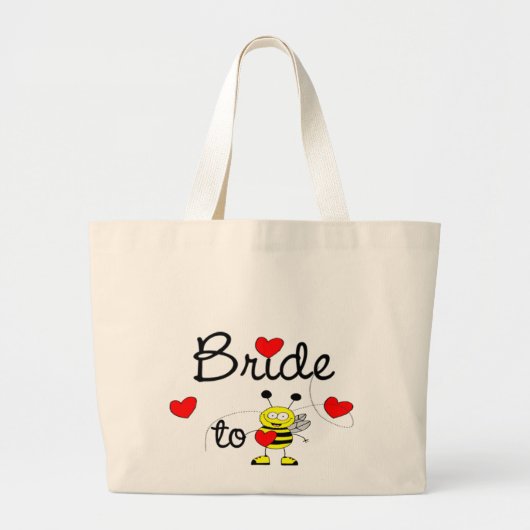 Kop om te zijn / HART HAPPY BEE Grote Tote Bag (Voorkant)