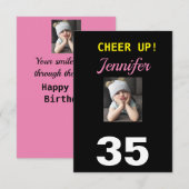 Kop omhoog! 35th Happy Birthday 35 Funny Grumpy Gi (Voorkant / Achterkant)