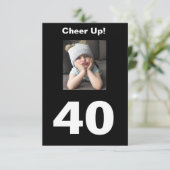 Kop omhoog! 40e Happy Birthday 40 Funny Girl (Staand voorkant)