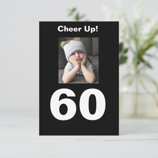 Kop omhoog! 60e verjaardag Funny Grumpy Girl (Staand voorkant)