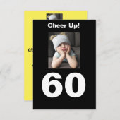 Kop omhoog! 60e verjaardag Funny Grumpy Girl (Voorkant / Achterkant)