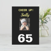 Kop omhoog! 65th Happy Birthday Funny Grumpy Girl (Staand voorkant)