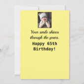 Kop omhoog! 65th Happy Birthday Funny Grumpy Girl (Achterkant)